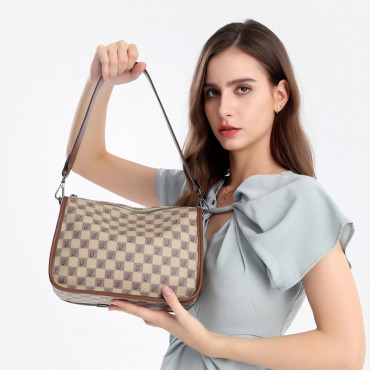 Women Luxurys Designers Bags Messenger Ivhandbag(Khaki)