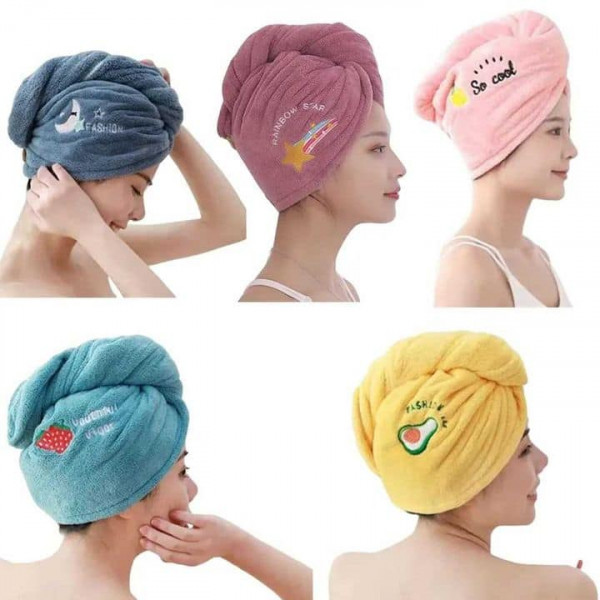 Quick Dry Hair Cap Towel ( meroon )