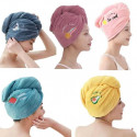 Quick Dry Hair Cap Towel  ( sky blue )