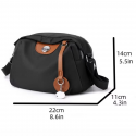 Gelory Casual Travel Waterproof Messenger Bag Trendy {Gray}