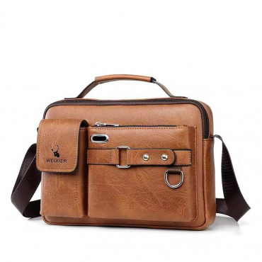 (৯"/১৪")Men's Shoulder Bag (Broun)