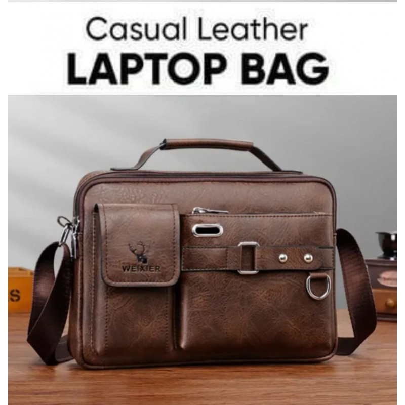(১২"/১৬") কফি কালার Men's Shoulder Bag