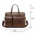 High capacity Men's Shoulder Bag (১২"/১৬") কফি কালার