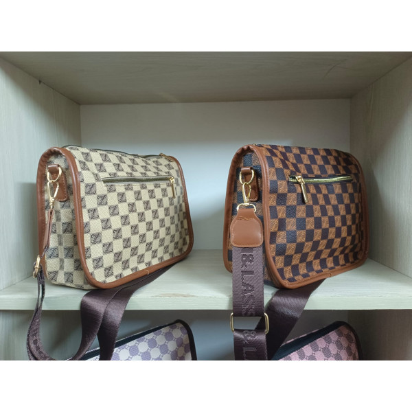 Women Luxurys Designers Bags Messenger Ivhandbag (Brown)