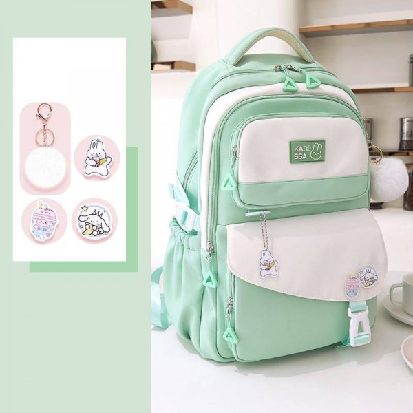 Best Selling Collection Brand Waterproof School Bag (Sage Green)