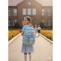 Kids Backpack Children School Bags Waterproof .class 1-10 {sky blue}