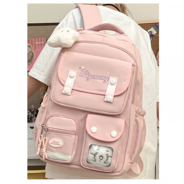 Kids Backpack Children School Bags Waterproof .class 1-10 {pink }