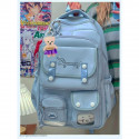 Kids Backpack Children School Bags Waterproof .class 1-10 {sky blue}