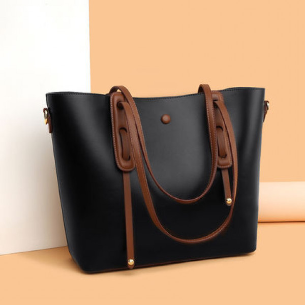 Luxury Official leather Tote bag (Black )