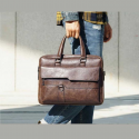 Amsburg Laptop Leather Bag ( Chocolate color )