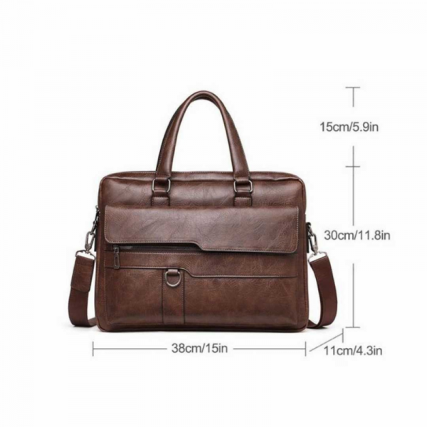 Amsburg Laptop Leather Bag ( Chocolate color )
