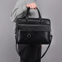 Amsburg Laptop Leather Bag(Black color)