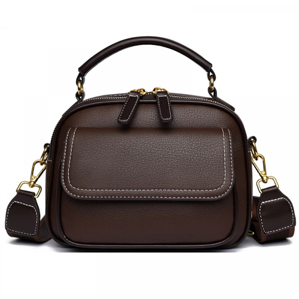 New Sac a Main Women Handbag soft small Shoulder Pu Leather Tote Hand Bags for Ladies (Coffee)