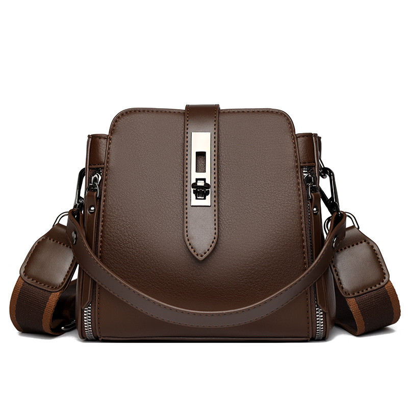 High-quality Messenger Bags For Women Luxury Crossbody Shoulder Bags Female(Coffee)