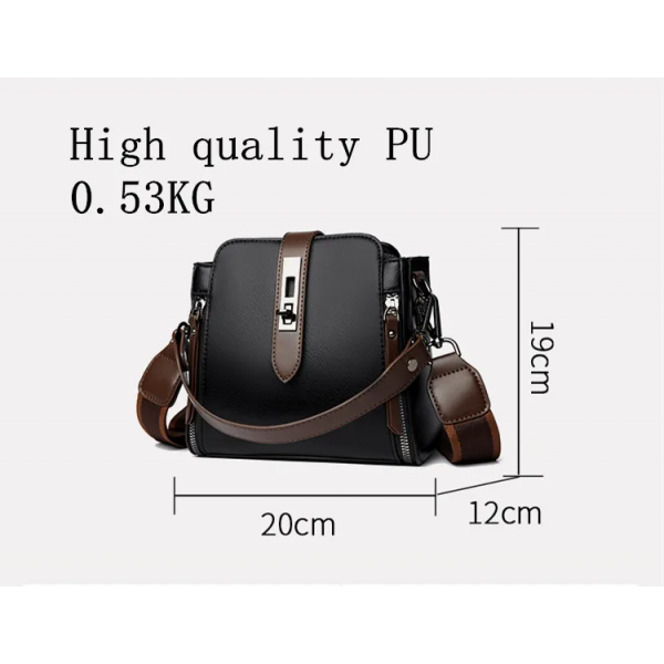 High-quality Messenger Bags For Women Luxury Crossbody Shoulder Bags Female(Black)