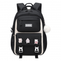 Kids Backpack Children School Bags Waterproof Primary Schoolbag Book Bag (black)