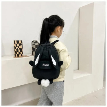 Cartoon Rabbit Children Backpack(Black)