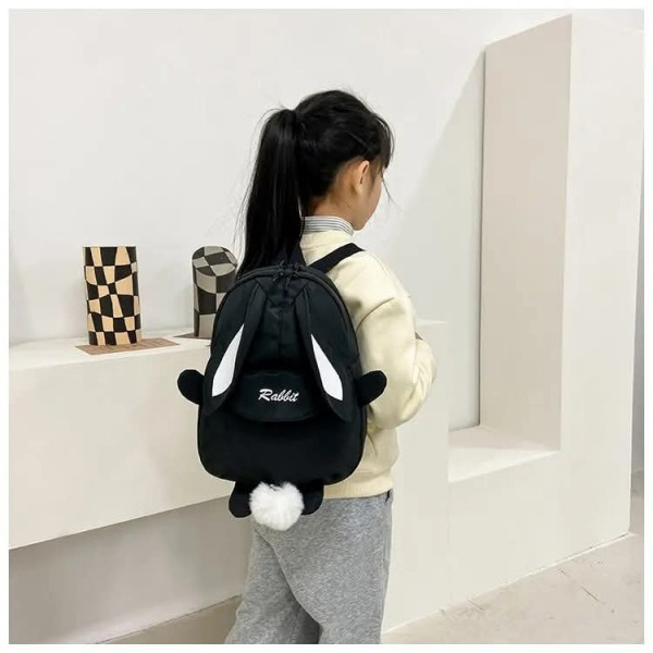 Cartoon Rabbit Children Backpack(Black)