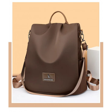 New Texture Oxford Cloth Women’s Backpack(Coffee)