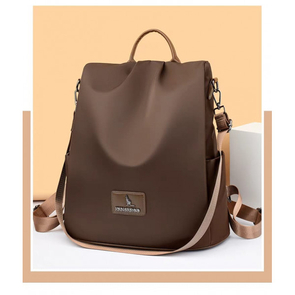 New Texture Oxford Cloth Women’s Backpack(Coffee)