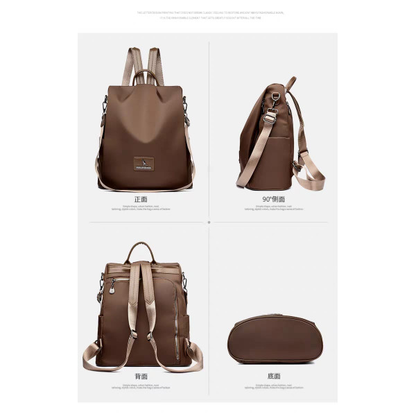 New Texture Oxford Cloth Women’s Backpack(Black)