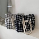 Classic Plaid Chain Shoulder Bag(Black)
