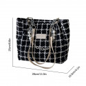 Classic Plaid Chain Shoulder Bag(Black)