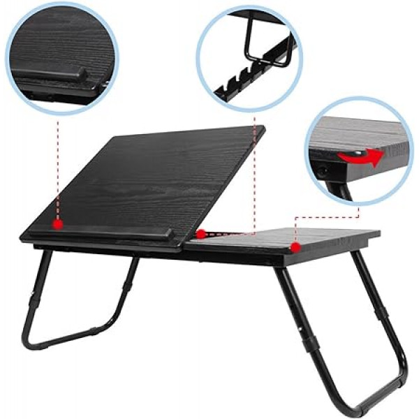Foldable Double Head Laptop Table