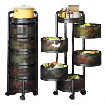 5 Layer Round Shape Kitchen Rack