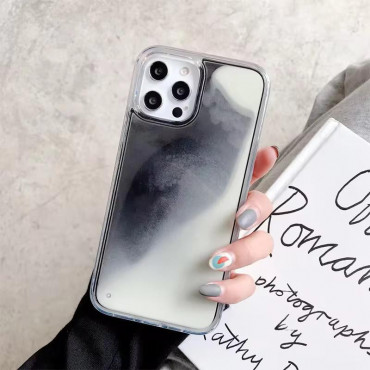 Luminous Dark Night Blue Radiant Liquid Case For iPhone