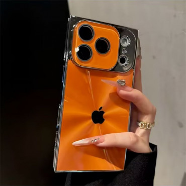 Luxury Plating Laser Aurora Texture Phone Case for iPhone