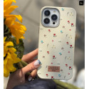 Pu Leather Texture Flowers  Case for iPhone  