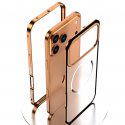 Aluminum Metal Frame Electroplated Magnetic Frosted Phone Case for iphone