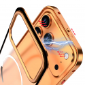 Aluminum Metal Frame Electroplated Magnetic Frosted Phone Case for iphone