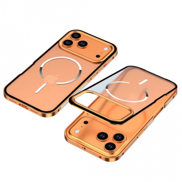 Aluminum Metal Frame Electroplated Magnetic Frosted Phone Case for iphone