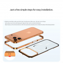 Aluminum Metal Frame Electroplated Magnetic Frosted Phone Case for iphone