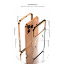 Aluminum Metal Frame Electroplated Magnetic Frosted Phone Case for iphone