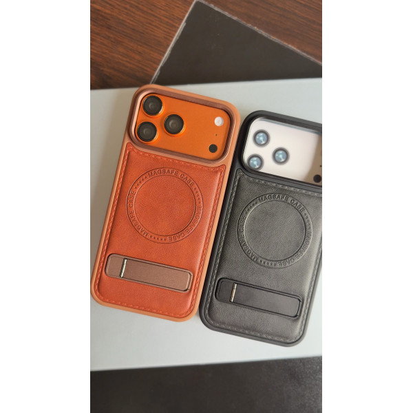 Premium Leather MagSafe Case with Stand