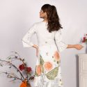 Metallic Silver Jacquard Cotton Printed Kurti