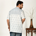 Beige Voile Printed Fatua