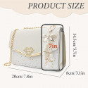 Golden Chain Strap Ladies Designer Bags Bowknot-decoration CrossBody Messenger Girls Fashion Confetti Purse Handbags