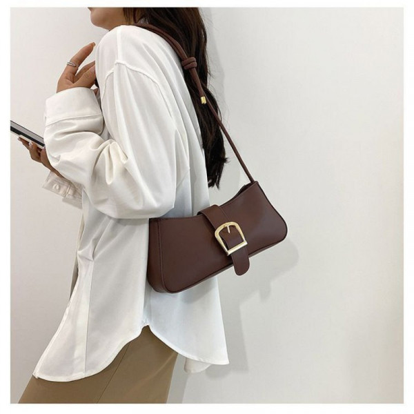 Trendy Mini Shoulder Bag for Women with Buckle Design
