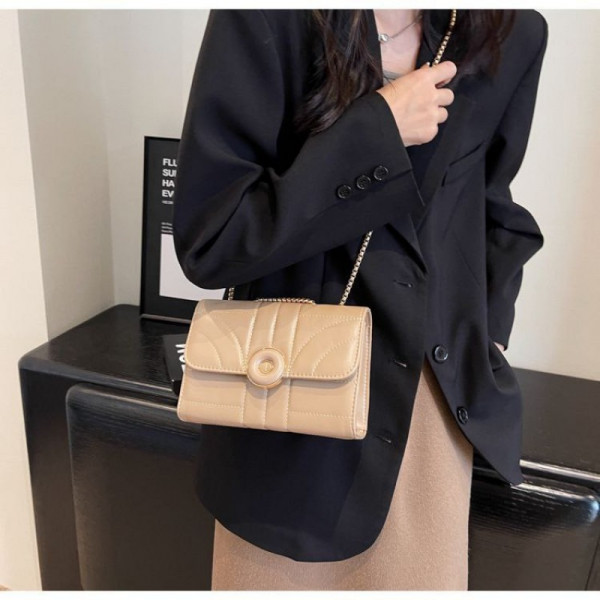 Elegant Quilted Crossbody Bag with Chain Strap