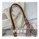 Elegant PU Leather Tote Bag with Scarf Accent | RM-50