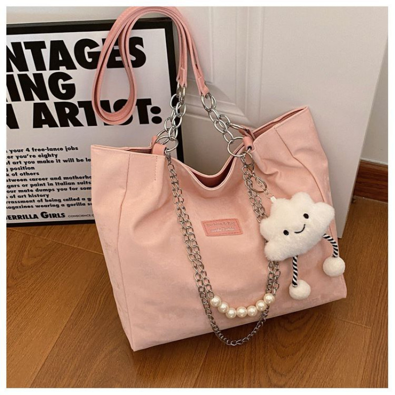 Cute Aesthetic Shoulder Bag with Pearl & Cloud Charm | RM-59