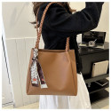  Elegant Braided Handle Tote Bag with Scarf  | RM-62 