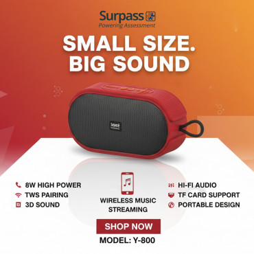 Surpass Y-800 (Sunset Red) Mini Spearker