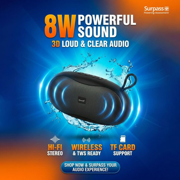 Surpass Y900 8W Powerful Sound – Small Speaker, Big Impact!
