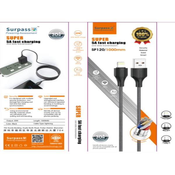 Surpass Cable Braided USB to Lightning