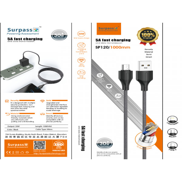 Surpass Cable Braided USB to Micro 